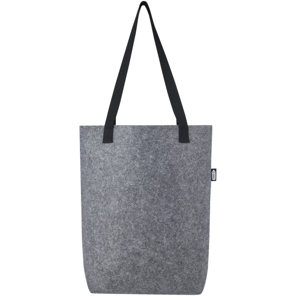 Felta GRS recycled felt tote bag with wide bottom 12L - Medium grey