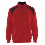 Sweatshirt bi-colour met halve rits Sweatshirt bi-colour met halve rits
