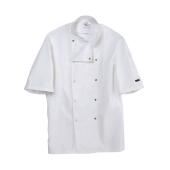 Short Sleeve Press Stud Chef's Jacket, White, XXL, Dennys