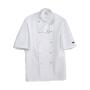 Short Sleeve Press Stud Chef's Jacket, White, XXL, Dennys