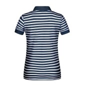 8029 Ladies' Polo Striped navy/wit XXL