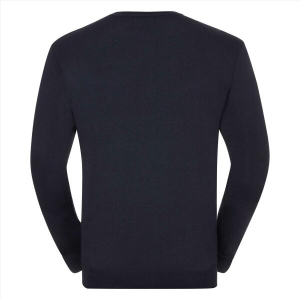 RUS Men Crew Neck Knitted Pullover, French Navy, XL
