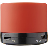 Duck Bluetooth® cylinderhøjttaler med gummifinish - Rød