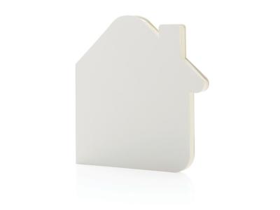 Huisvormig notitieboekje, wit Huisvormig notitieboekje, wit