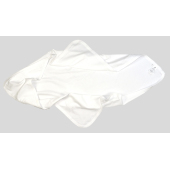 Baby Hooded Blanket - White/White Organic