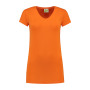 Lemon & Soda T-shirt V-neck cot/elast SS for her 021c Orange-S Lemon & Soda T-shirt V-neck cot/elast SS for her 021c Orange-S