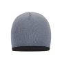 MB7584 Beanie with Contrasting Border - light-grey/dark-grey - one size