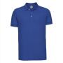 Men's Fitted Stretch Polo, Azure Blue, XXL, RUS