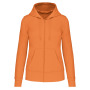 Ecologische damessweater met capuchon en ritssluiting Light Orange XXL