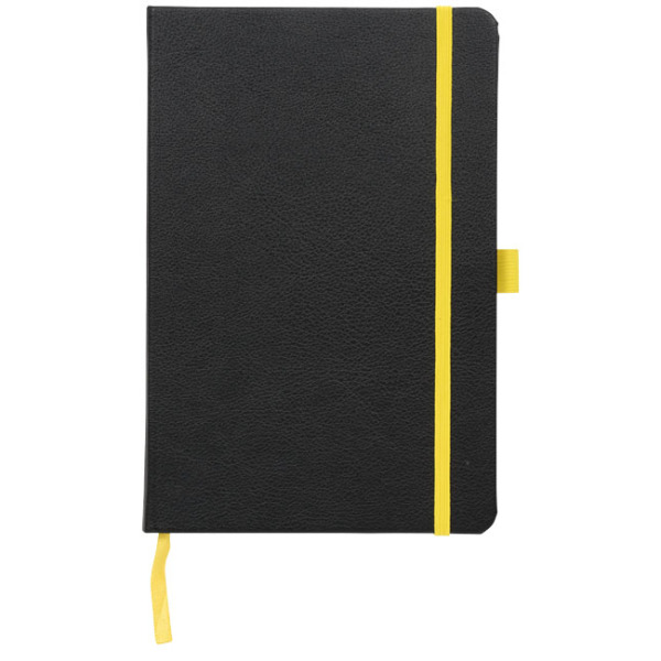 Lasercut A5 notitieboek - Zwart/Geel