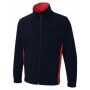 Two Tone Full Zip Fleece Jacket - XL - Navy/Red