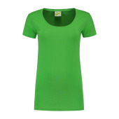 L&S T-shirt Crewneck cot/elast SS for her lime L