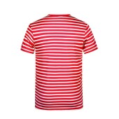 Men's T-Shirt Striped - red/white - M