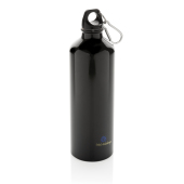 XL aluminum sportfles met karabijnhaak, zwart
