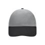 MB6111 6 Panel Raver Cap - light-grey/black - one size