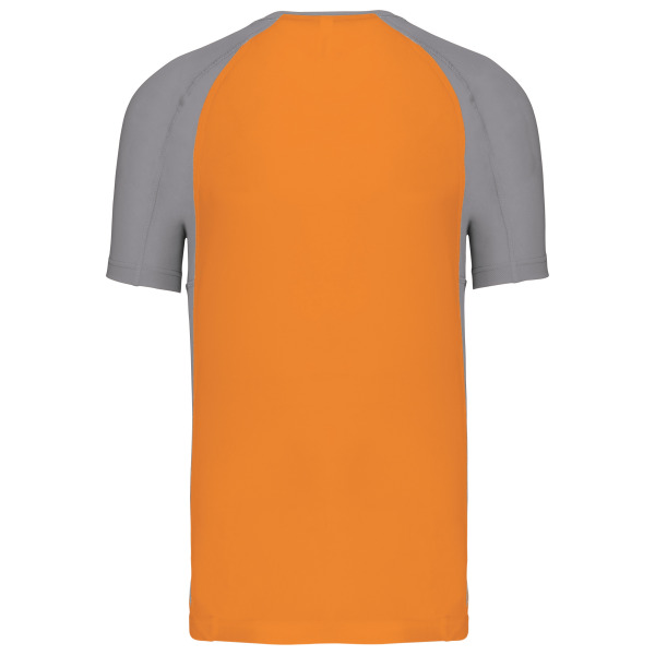 Tweekleurig sport-t-shirt unisex Orange / Fine Grey 4XL
