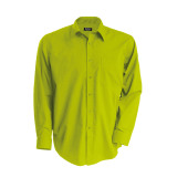 Men's easy-care polycotton poplin shirt Burnt Lime XS
