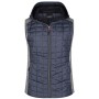 Ladies' Knitted Hybrid Vest - light-melange/anthracite-melange - S