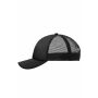 MB071 5 Panel Polyester Mesh Cap for Kids - black/black - one size