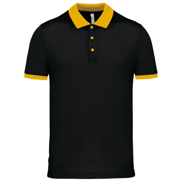 Heren-sportpolo Black / Yellow XS