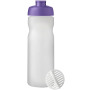 Baseline® Plus 650 ml sportfles met shaker bal - Paars/Frosted transparant