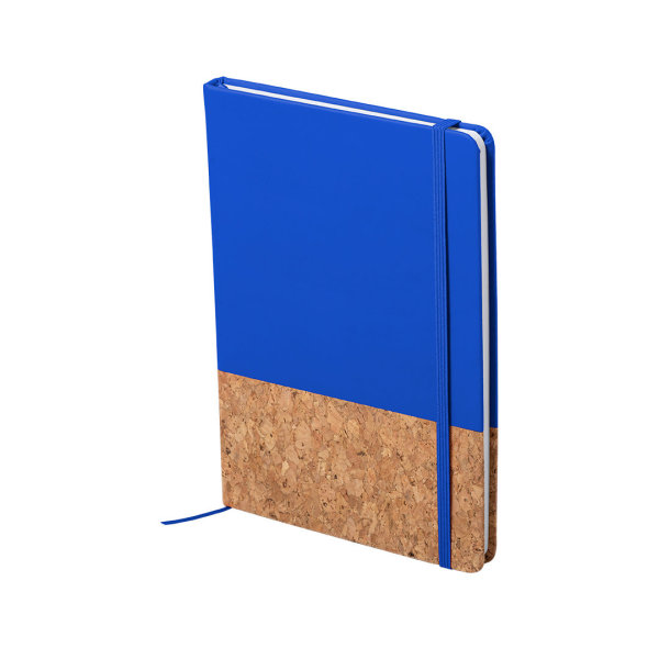 Gekleurd kurk notitieboek met opdruk 