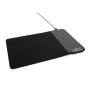 Mousepad with 15W wireless charging and USB ports, black