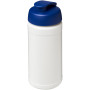 Baseline® Plus 500 ml sportfles met flipcapdeksel - Wit/Blauw