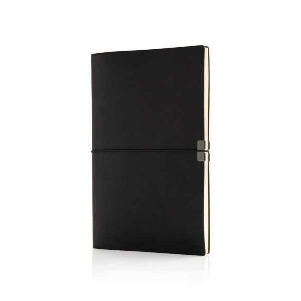 Swiss Peak A5 flexibele softcover-notitieboek, zwart