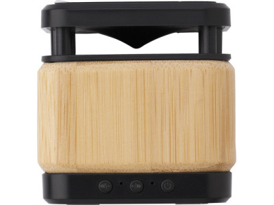 Bamboe en ABS draadloze speaker met lader Bamboe en ABS draadloze speaker met lader