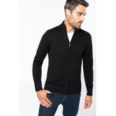 Heren cardigan met rits Dark Grey M