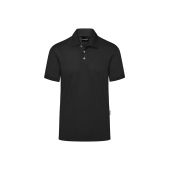PM 6 Men's Workwear Polo Shirt Modern-Flair, from Sustainable Material , 51% GRS Certified Recycled Polyester / 47% Conventional Cotton / 2% Conventional Elastane - black - 2XL