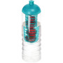 H2O Active® Treble 750 ml drinkfles en infuser met koepeldeksel - Transparant/Aqua blauw