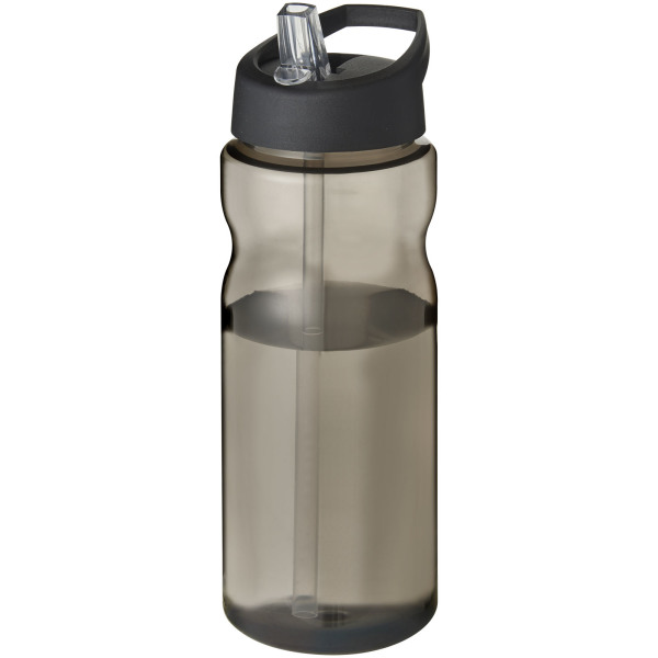 H2O Active® Eco Base 650 ml spout lid sport bottle - Charcoal/Solid black