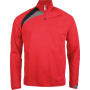 Trainingsweater Met Ritskraag Sporty red/Black/Storm grey 4XL