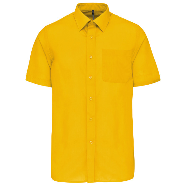 Overhemd in onderhoudsvriendelijk polykatoen-popeline korte mouwen heren Yellow 6XL
