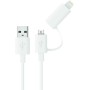 2-in-1 Micro USB cable with MFI iPhone 5/6 adapter