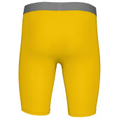 Long base layer sports shorts Sporty Yellow S
