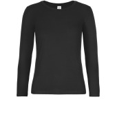 #E190 Ladies' T-shirt long sleeve Black 3XL