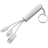 Route 3-in-1 light-up charging cable with keychain Route 3-in-1 light-up charging cable with keychain