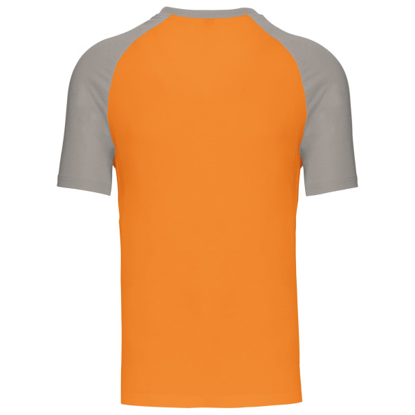 Baseball - Tweekleurig t-shirt Orange / Light Grey M