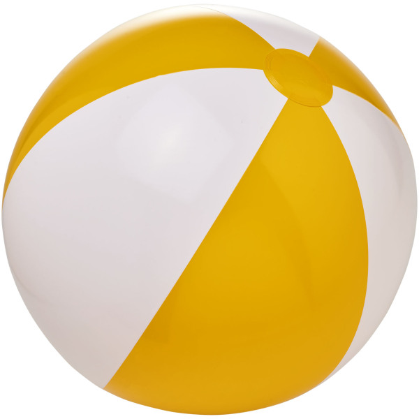 Bora solid beach ball - Yellow/White