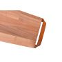 Plank met leren handvaten beuken 69x19 cm