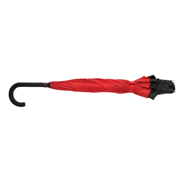 23" Impact AWARE™ RPET 190T reversible umbrella, red