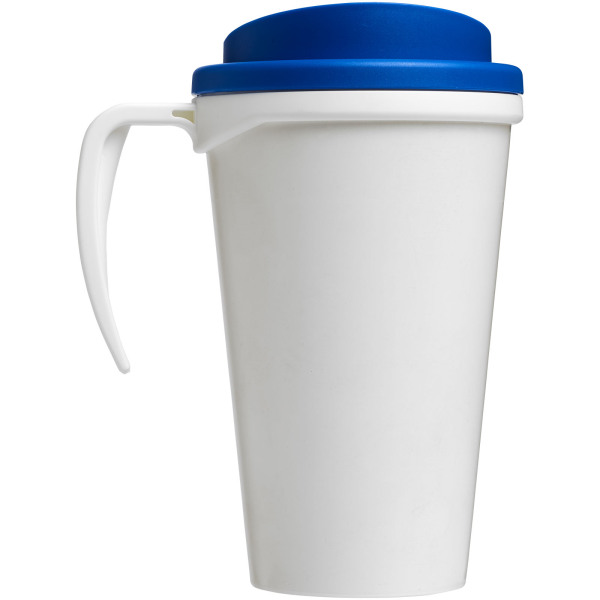 Brite-Americano® grande 350 ml insulated mug - White/Mid blue