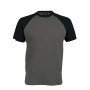 Baseball - Tweekleurig T-shirt Slate Grey / Black L