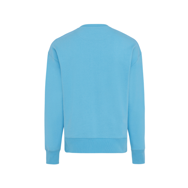 Iqoniq Kruger gerecycled katoen relaxed sweater, tranquil blue (L)