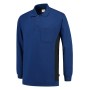 Polosweater Bicolor Borstzak 302001 Royalblue-Navy 3XL