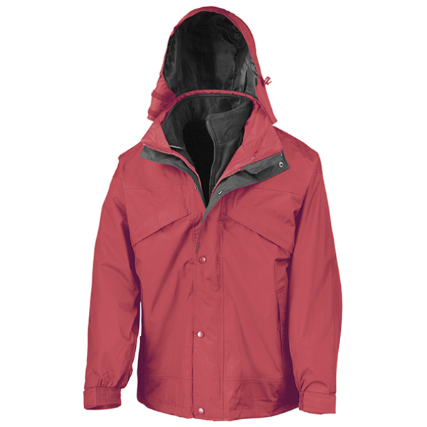 3-in-1 Jacket with Fleece - Red - S