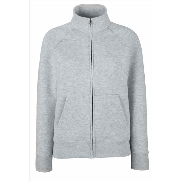 FOTL Lady-Fit Premium Sweat Jacket, Heather Grey, S